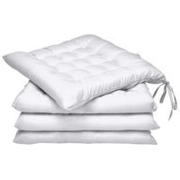 STUHLKISSEN Lea 40/40/5 cm Weiß 4tlg - Weiß, Textil (40/40cm) - Beautissu 