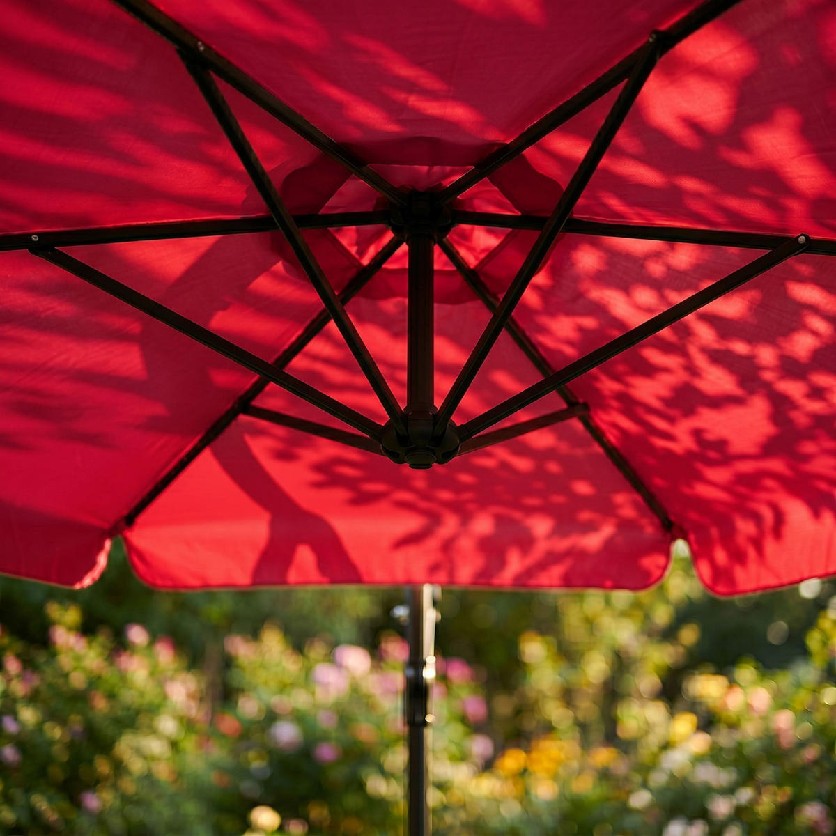 SONNENSCHRIM Rot 245/300 cm - Rot/Schwarz, Metall (300/300cm) - Akord
