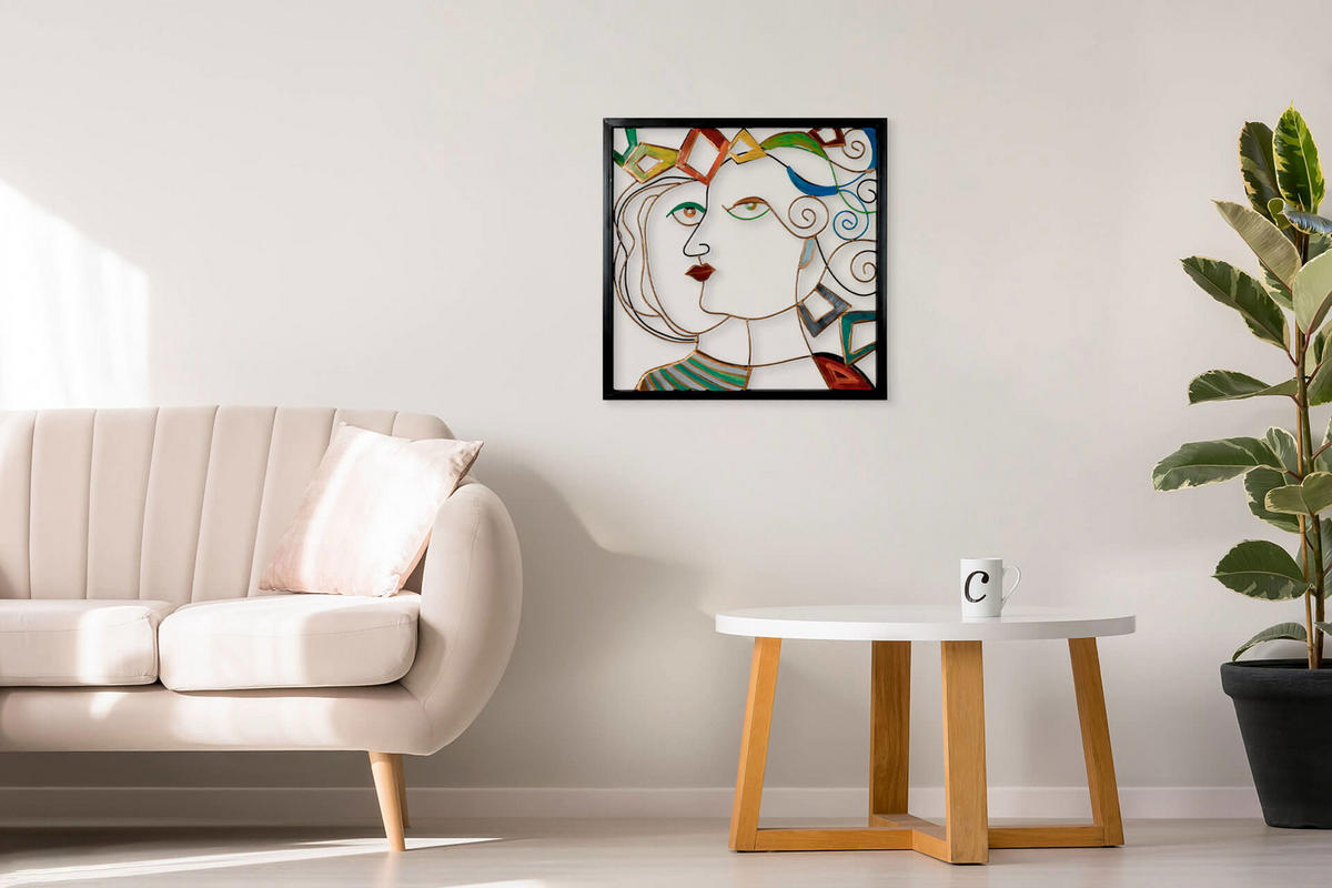 METALLBILD Bunt 60/60 cm - Multicolor, Metall (1.48/60cm) - KUNSTLOFT