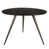 ESSTISCH Fieron Schwarz 111/108/77cm - Schwarz, Holz (111/108/77cm) - PTMD Collection