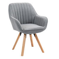 ARMLEHNSTUHL drehbar in Webstoff Grau - Kernbuche/Grau, Holz/Textil (57/83/56cm) - Meubles Cosy