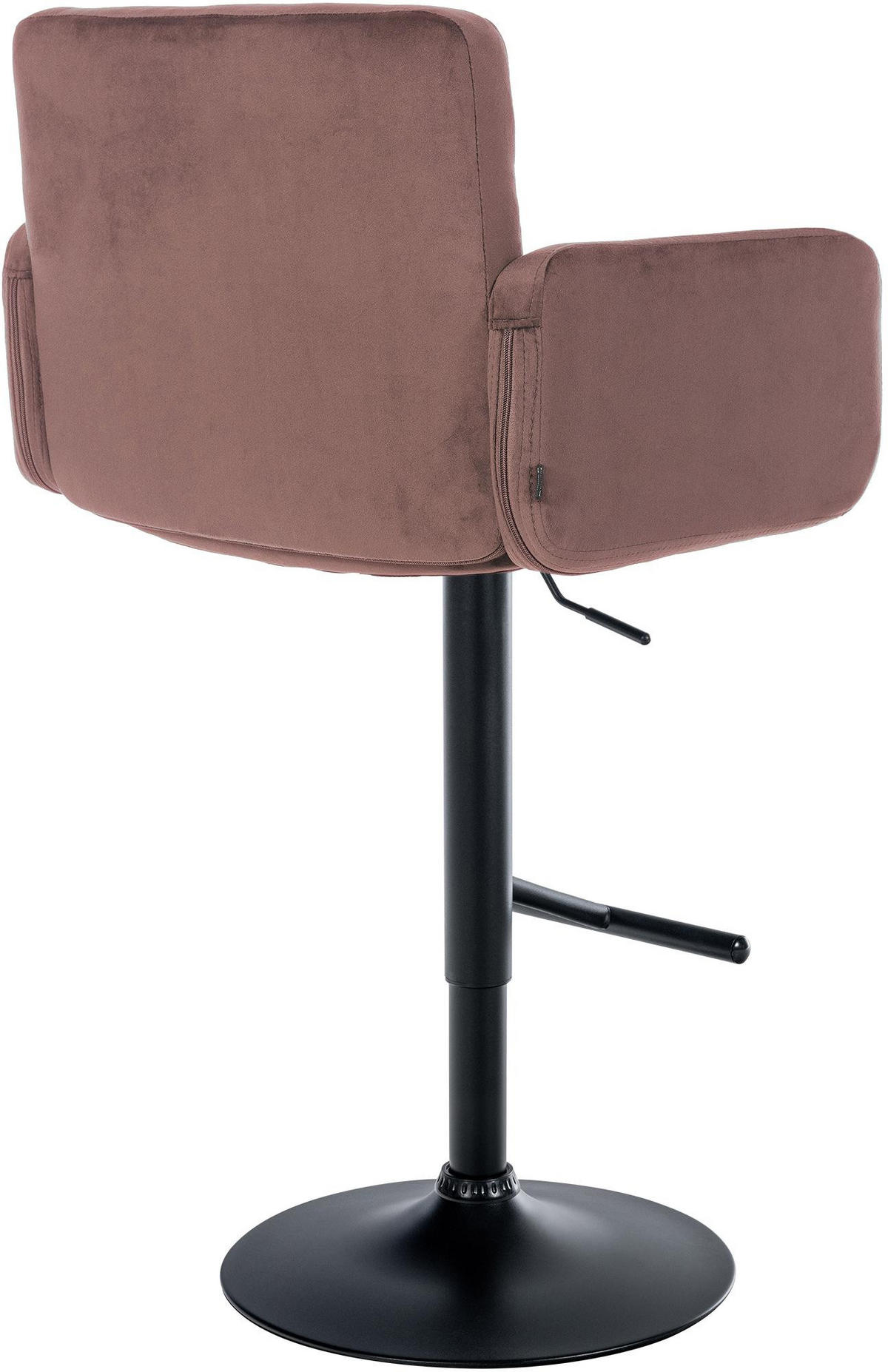 BARHOCKER Samt Braun - Schwarz/Braun, Textil/Metall (60/93/56cm) - CLP