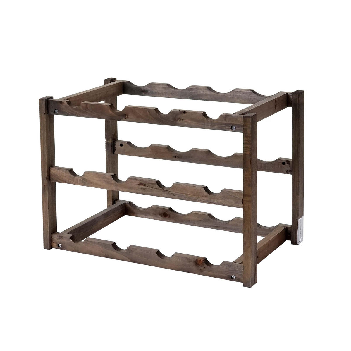 WEINREGAL 3 BÖDEN Braun - Braun, Holz (42/30/36cm) - MCW