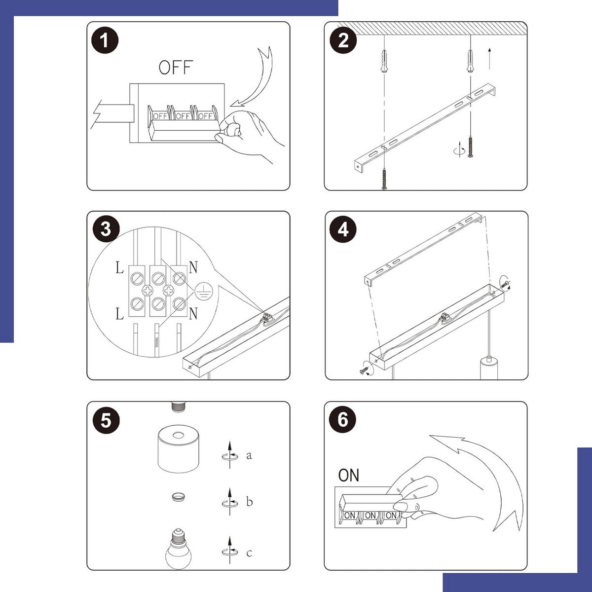 LED PENDELLEUCHTE COLE Ⅲ 30/30/174 cm - Schwarz, Metall (30/30/174cm) - Nettlife