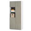AKTENSCHRANK Amira T20 Beton Oxid 180/80/40 cm - Hellgrau, Holzwerkstoff (80/180/40cm) - SIMPLYFURN