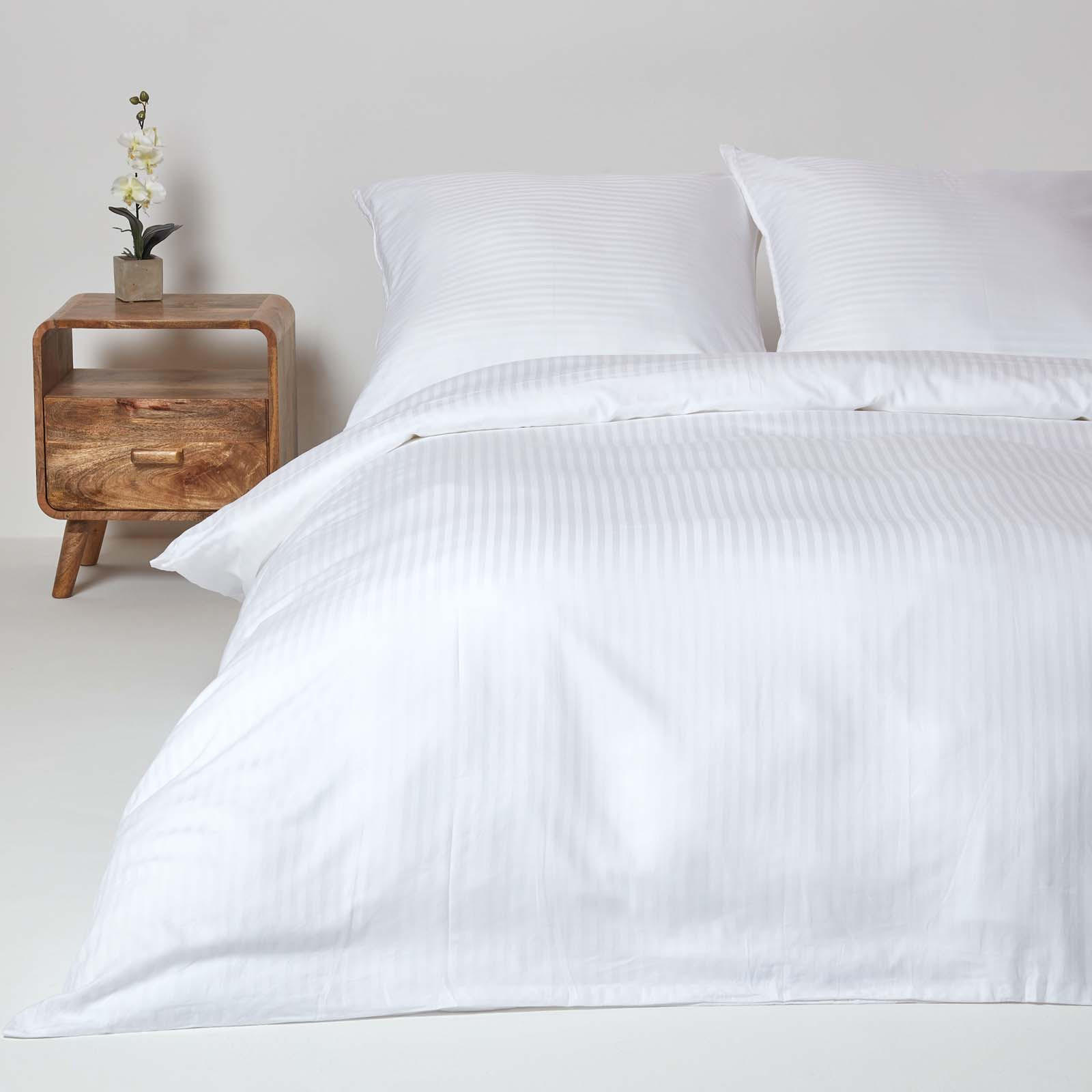 BETTWÄSCHE Damast Fadendichte 330 - Weiß, Textil (240/220cm) - Homescapes