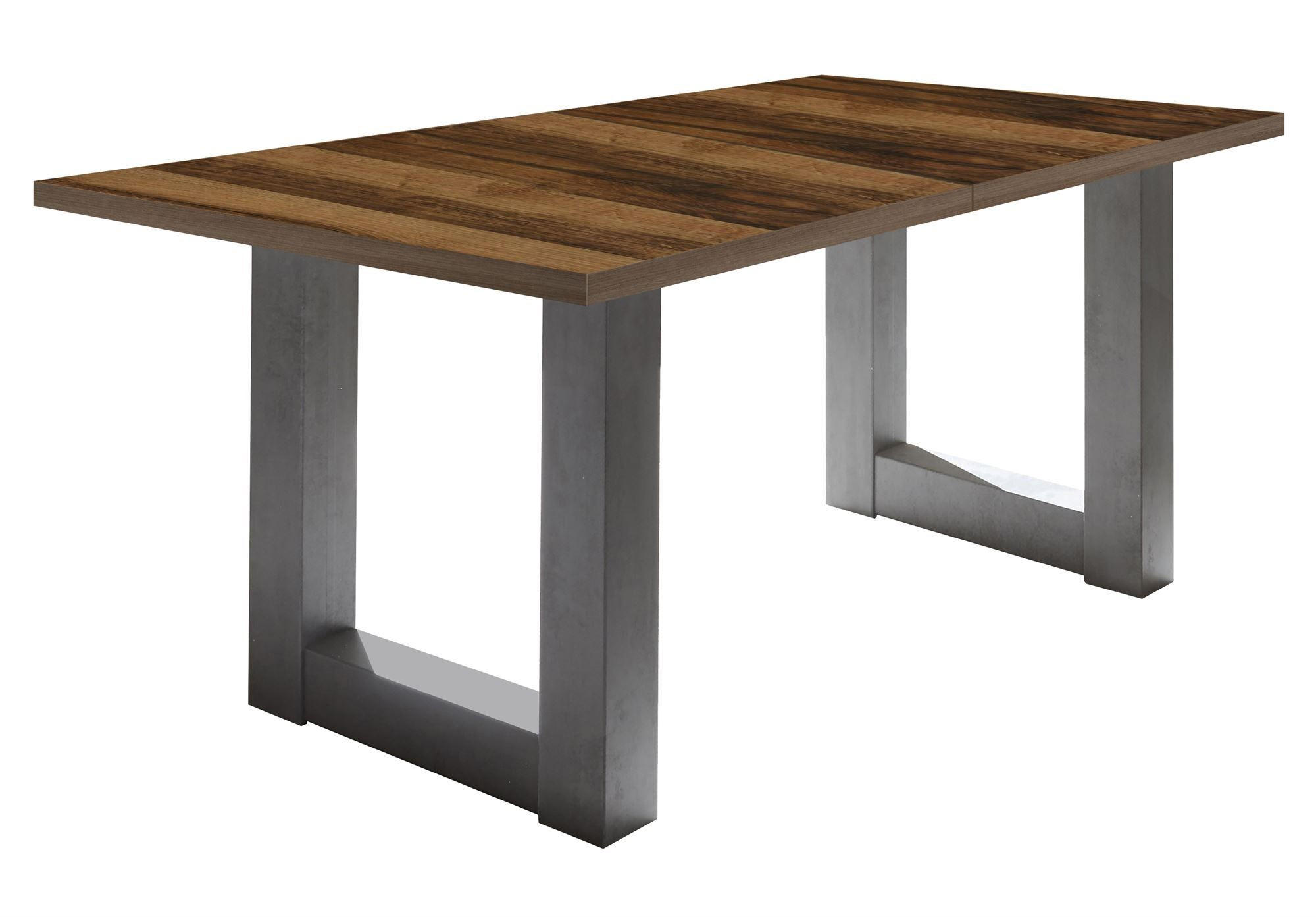 ESSTISCH ausziehbar Eila 3 160 x 90 x 75 Esszimmertisch Graphit/Plankeneiche - Alteiche, Holz (160/90/75cm) - 58aufmkessel