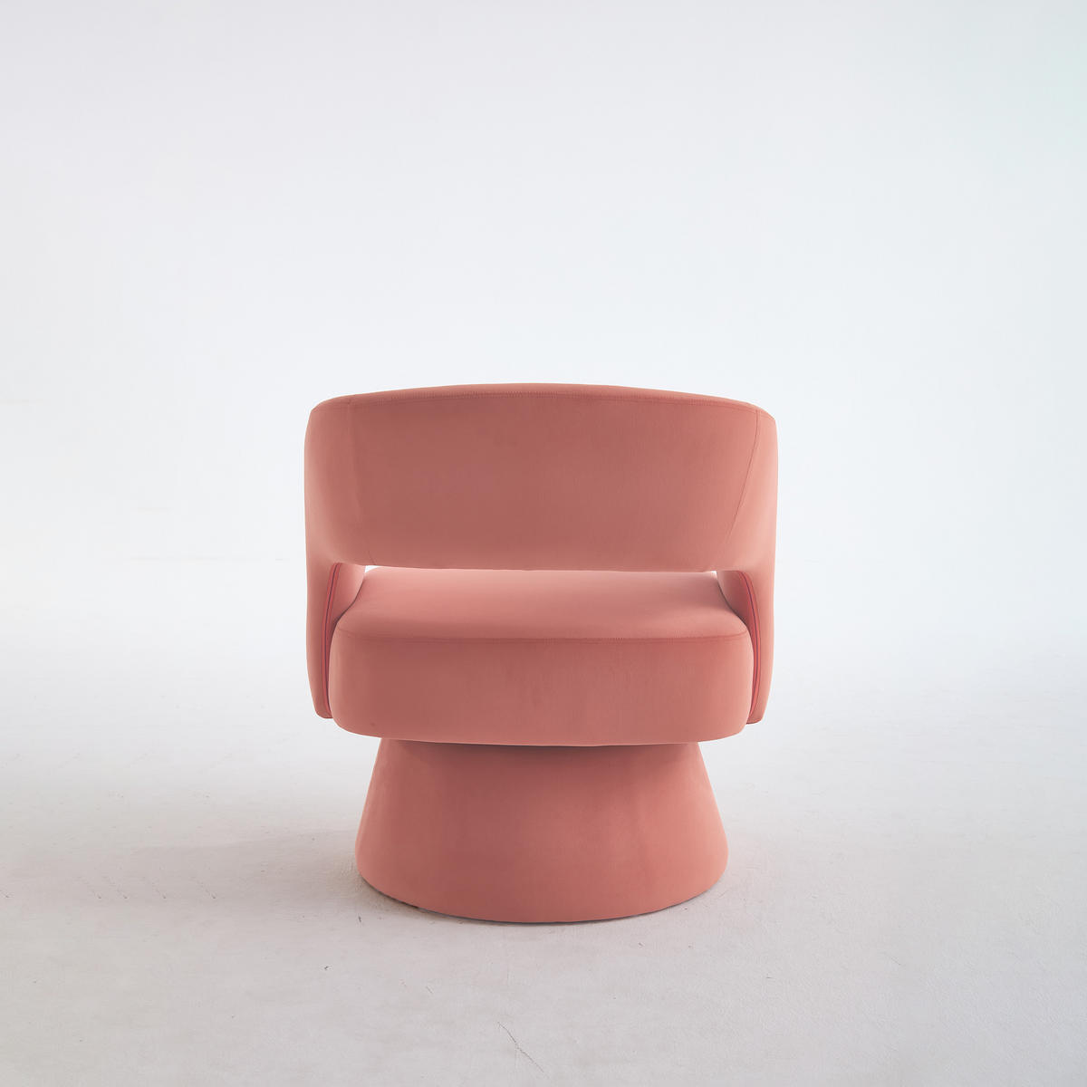 SESSEL 360° drehbar mit Samtbezug, DE-42342, Rosa - Pink, Holzwerkstoff (66/75/68cm) - ComfortXL
