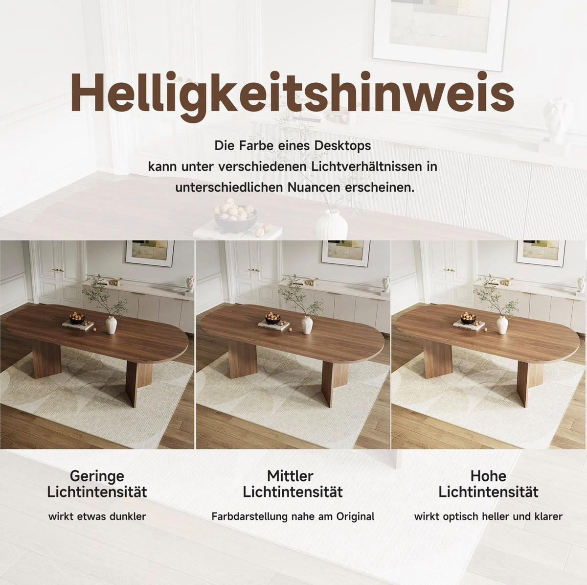 AUSZIEHTISCH in Nussbaumoptik aus MDF – abgerundet & flexibel für 4–8 Personen - Walnussfarben, Holzwerkstoff (200/90/75cm) - BEAOK