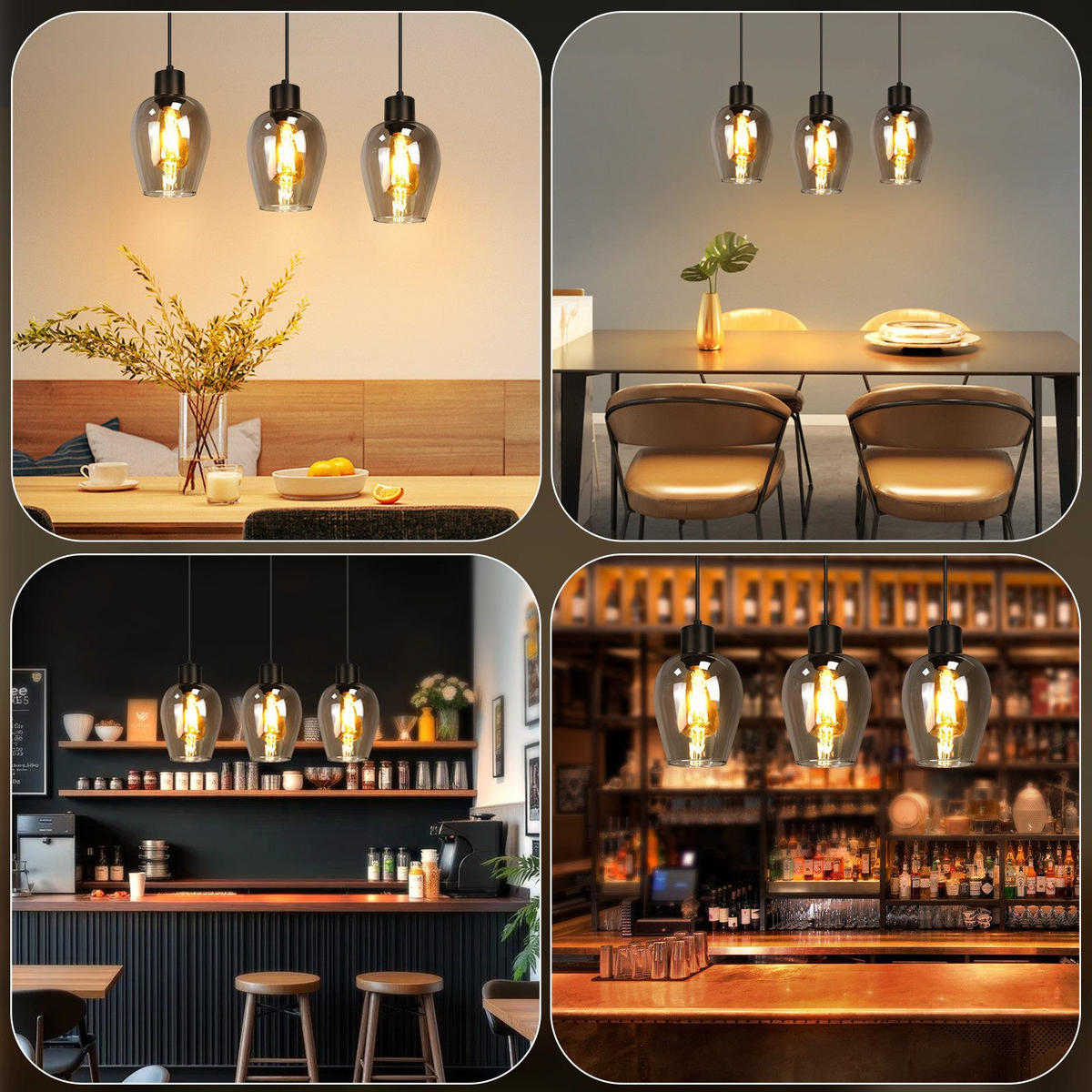 PENDELLEUCHTE BIRKENFELD Ⅲ 48/5/120 cm - Schwarz, Metall (48/5/120cm) - Nettlife