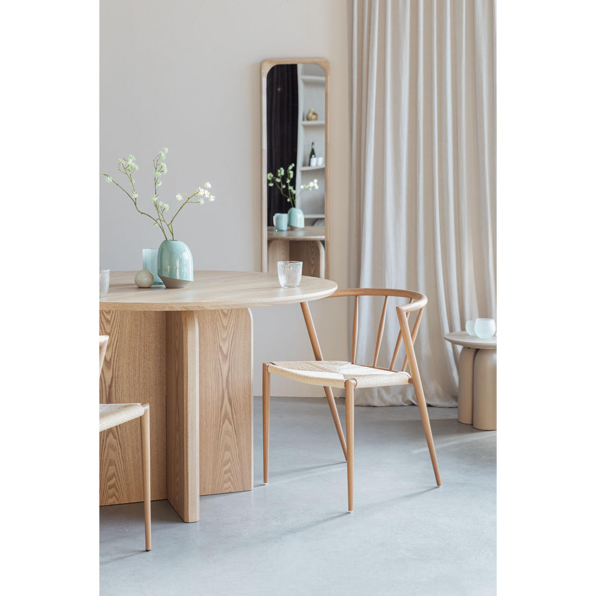ESSZIMMERSTUHL Che Naturel - 2 er Set - Hellbraun/Beige, Metall (52/70/46cm) - Housecraft Living