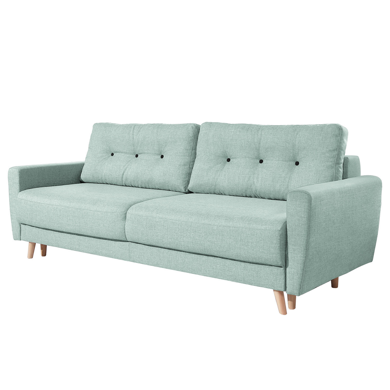 3-SITZER SOFA - Grau, Holz (220/90/90cm) - home24