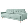 3-SITZER SOFA - Grau, Holz/Textil (220/90/90cm) - home24