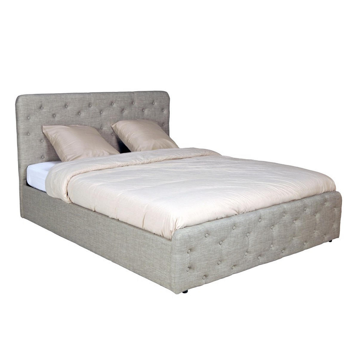 BETT EDEN/ 160x200 cm mit Lattenrost, Hell grau - Hellgrau, Holzwerkstoff (160/200cm) - Weber Industries