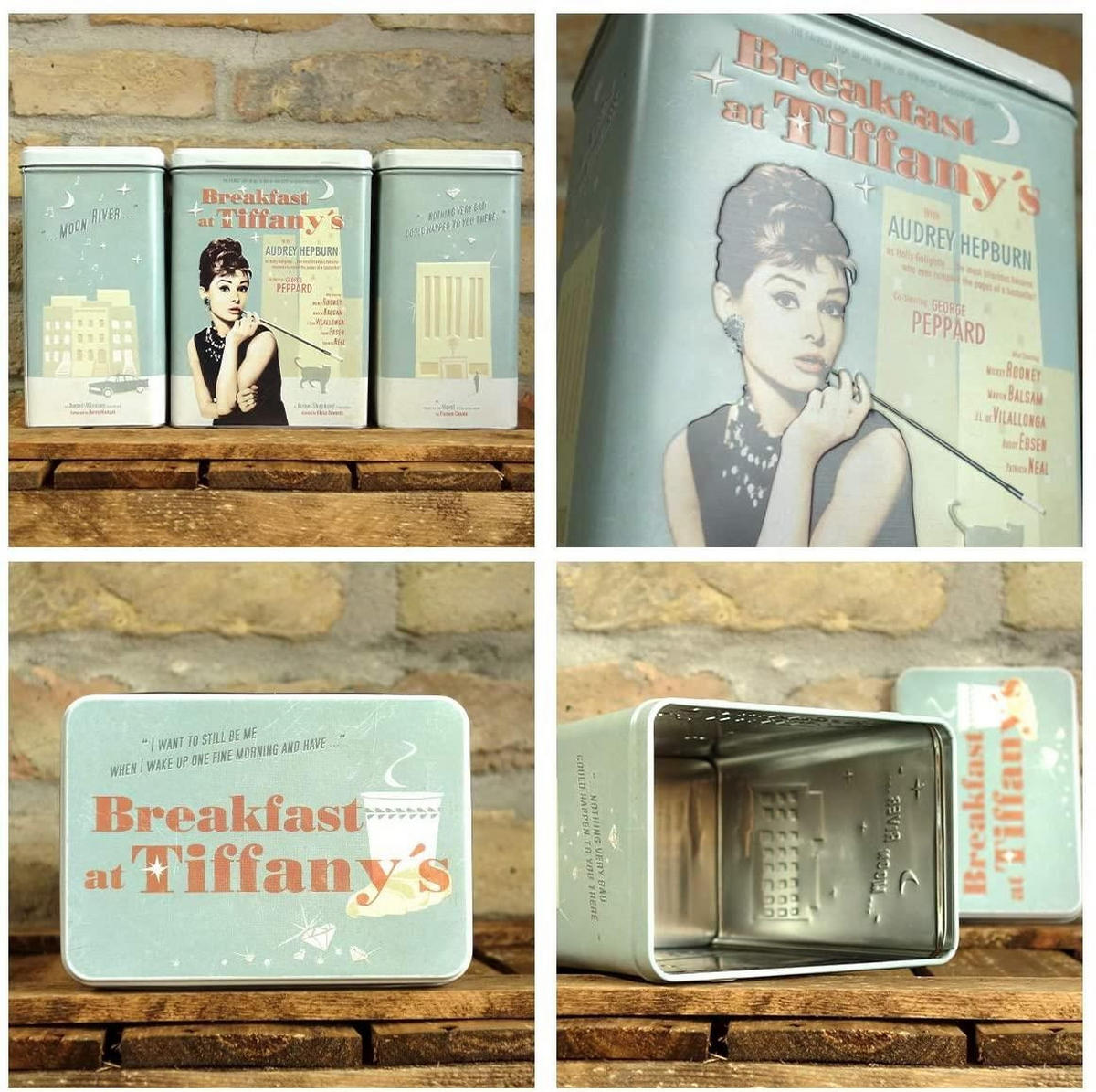 VORRATSDOSE L Celebrities Breakfast at Tiffany's Blue - Multicolor, Metall (14/20/10cm) - Nostalgic-Art
