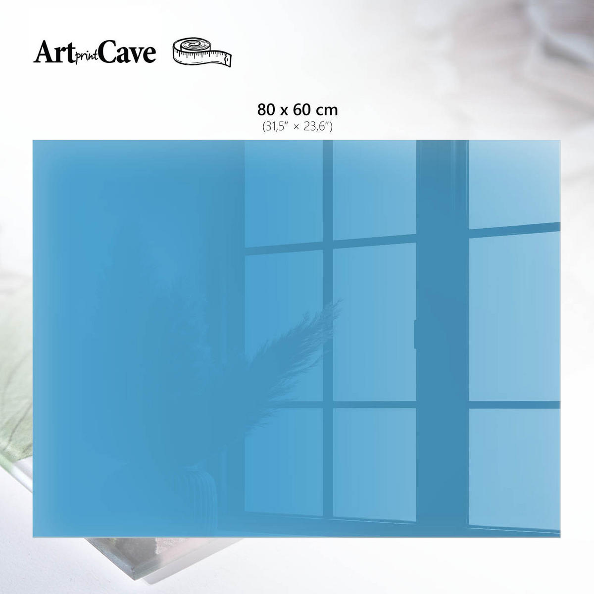 GLASPLATTE 80x60 cm – Blaues Wasser - Braun, Glas (0.4/80/60cm) - ArtPrintCave