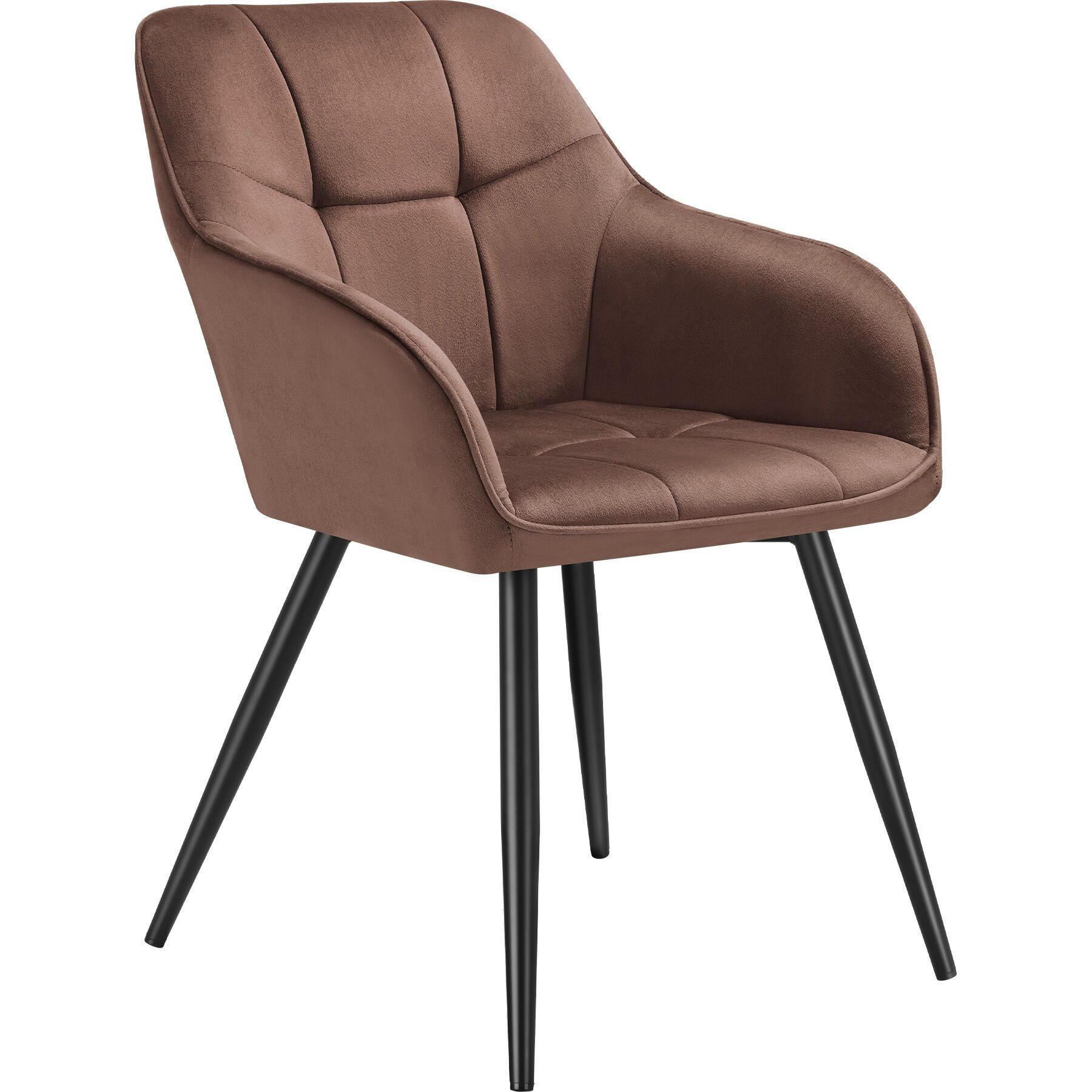 ESSZIMMERSTUHL Marilyn,58 x 62 x 82 cm,braun/schwarz - Schwarz/Braun, Kunststoff (58/82/62cm) - tectake