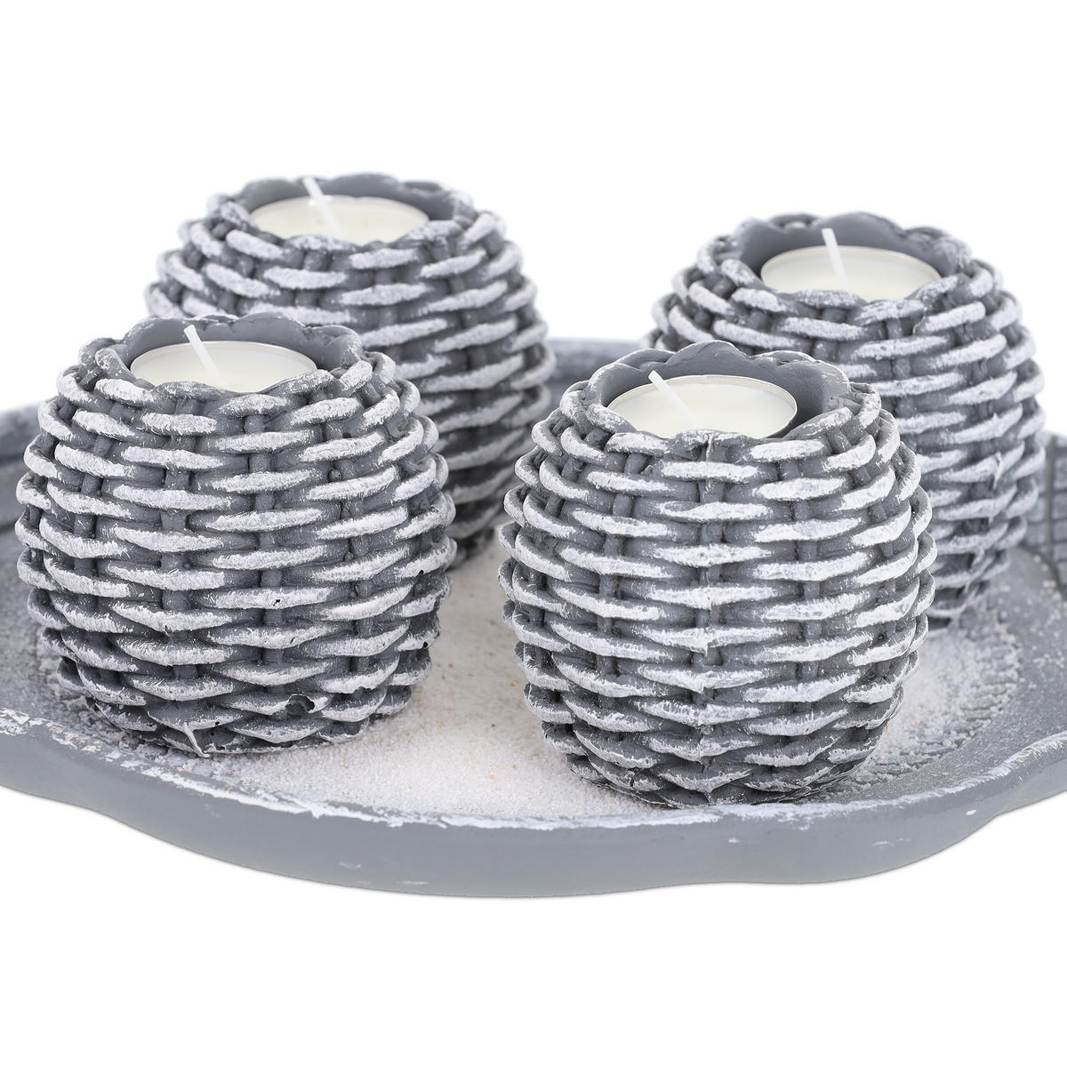 KERZENDEKO - Multicolor, Naturmaterialen/Holzwerkstoff (8cm) - Relaxdays