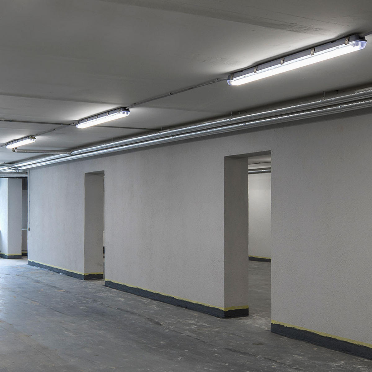 LED DECKENLEUCHTE Grau Metall Modern - Grau, Kunststoff (157.6/9.6/5.8cm)