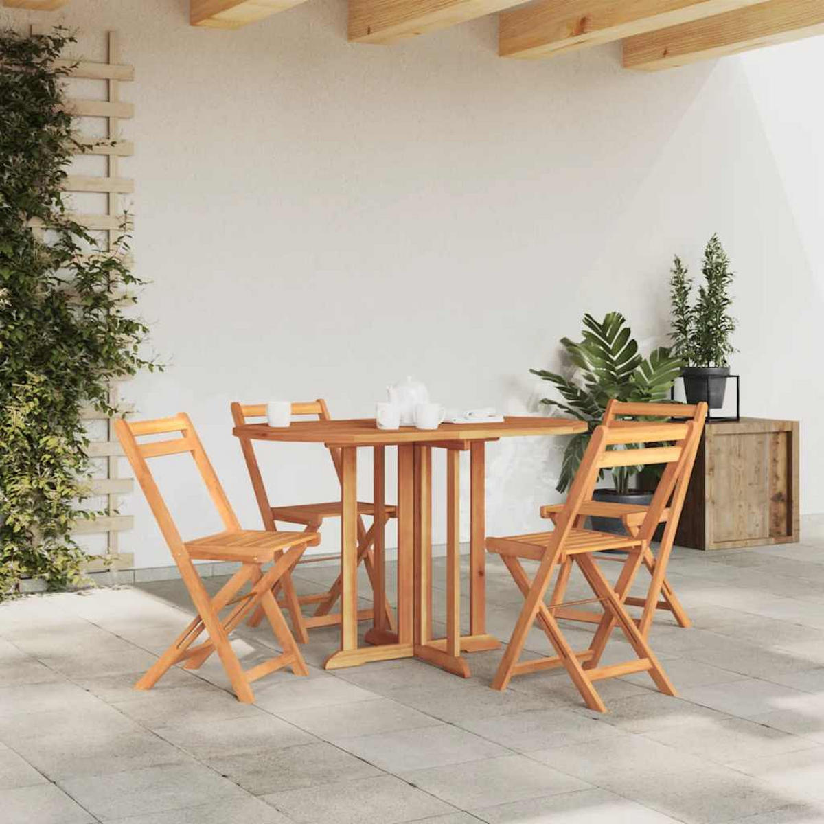 GARTENTISCH Butterfly Klappbar 120/70/75 Cm Teak Massivholz - Braun, Holz (120/70/75cm) - vidaXL