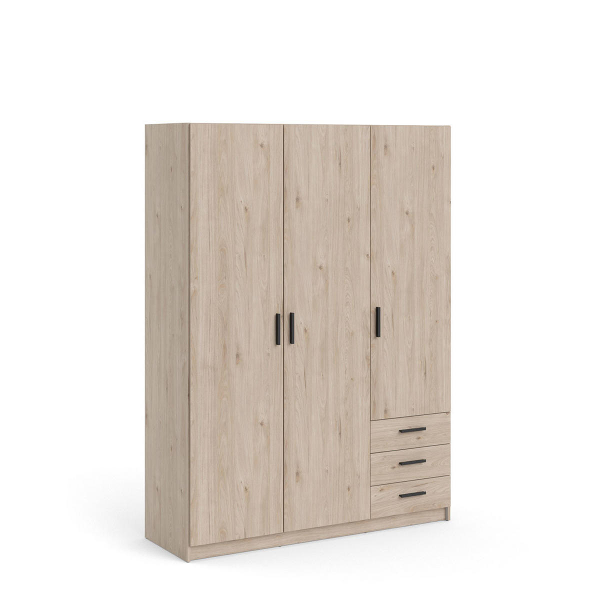 KLEIDERSCHRANK Hickory-Dekor - Braun, Holzwerkstoff (147/201/50cm) - ebuy24