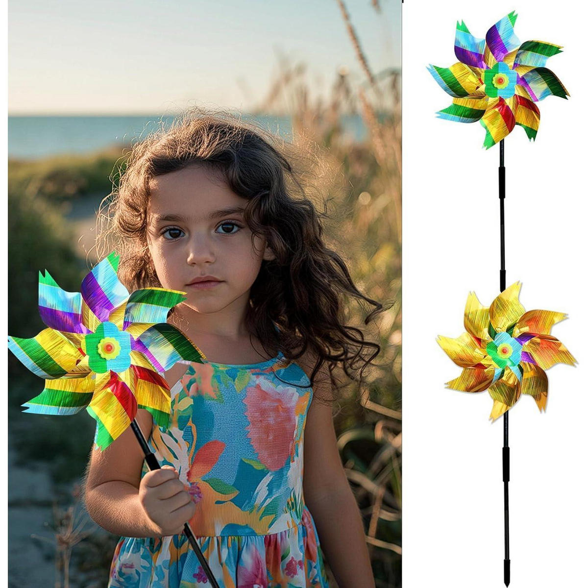 WINDRAD Vogelabwehr 5-teiliges Set 54 cm - Multicolor, Kunststoff (24/24/54cm)