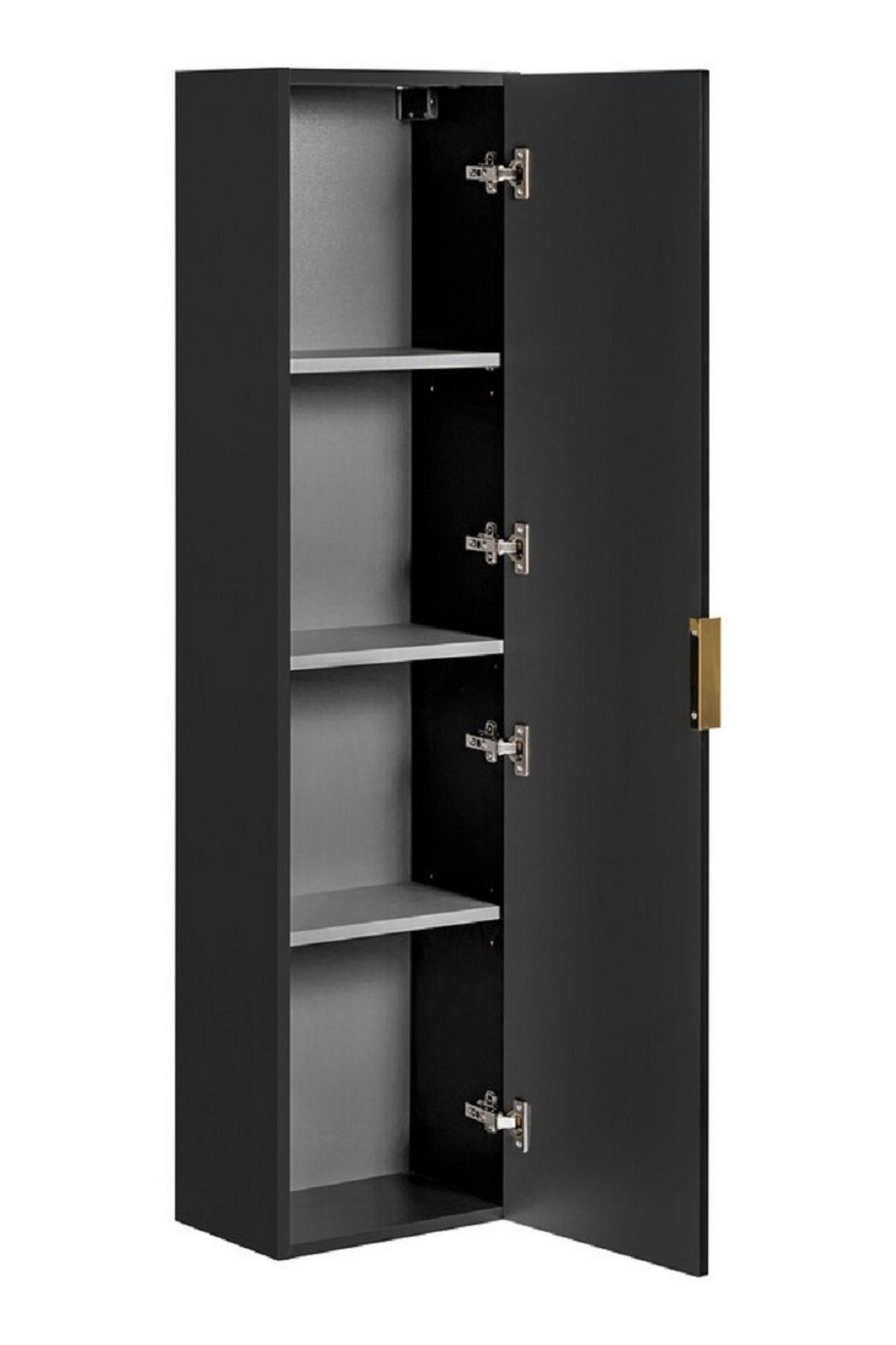 BADMÖBEL-SET 7 Teile - Adel Black A BM51 in Schwarz / Matt - Schwarz, Holz (120/140/46cm)