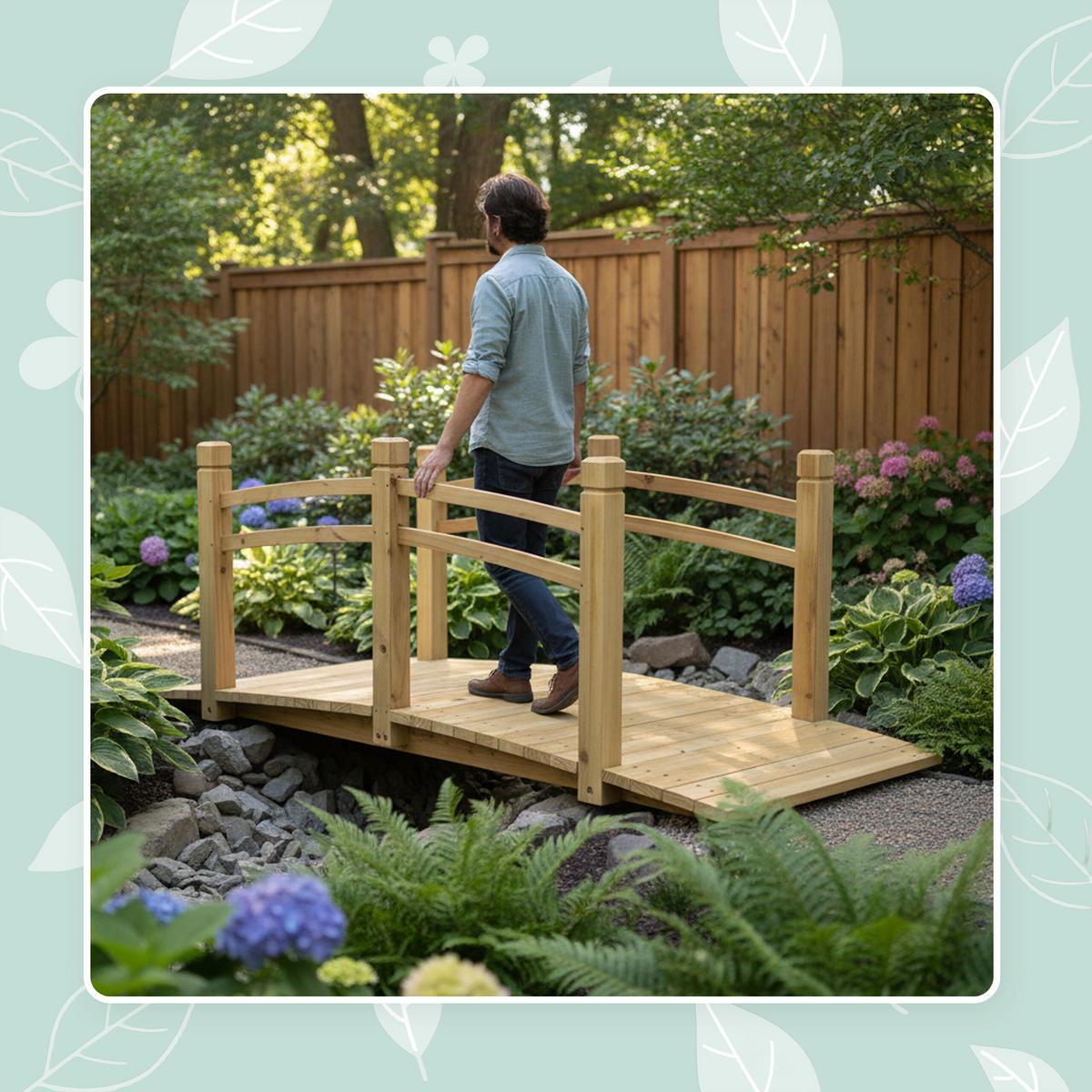 MOST-ZÁHRADY - svetlohnedá, drevo (75/171.5/58cm) - Relaxdays