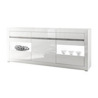 SIDEBOARD Carat weiß Hochglanz 217 cm / 42 cm / 90 cm - Weiß, Holz/Holzwerkstoff (217/90/42cm) - Feldmann-Wohnen
