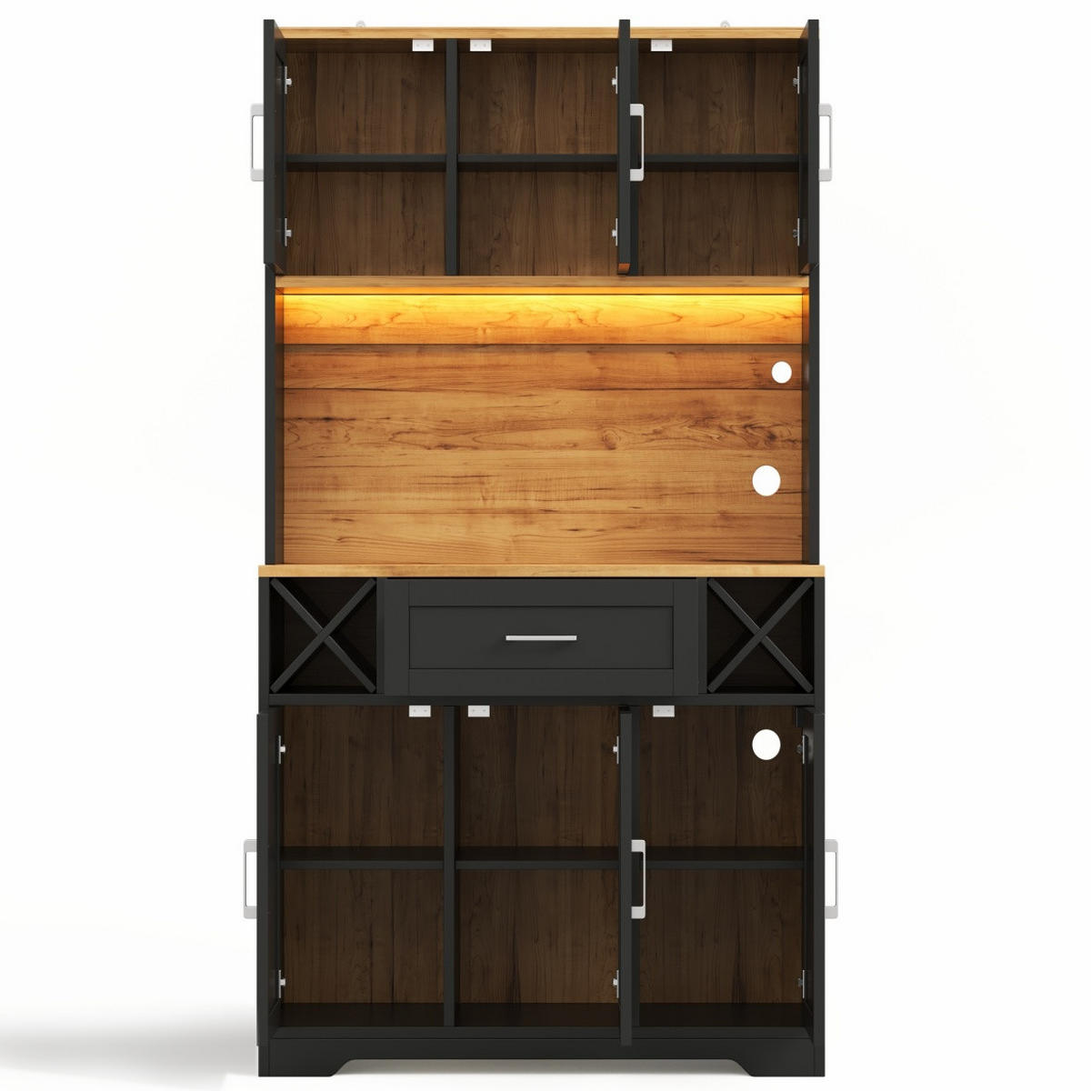 GESCHIRRSCHRANK Naturfarben 105/40/180 - Naturfarben, Holzwerkstoff (105/180/40cm)