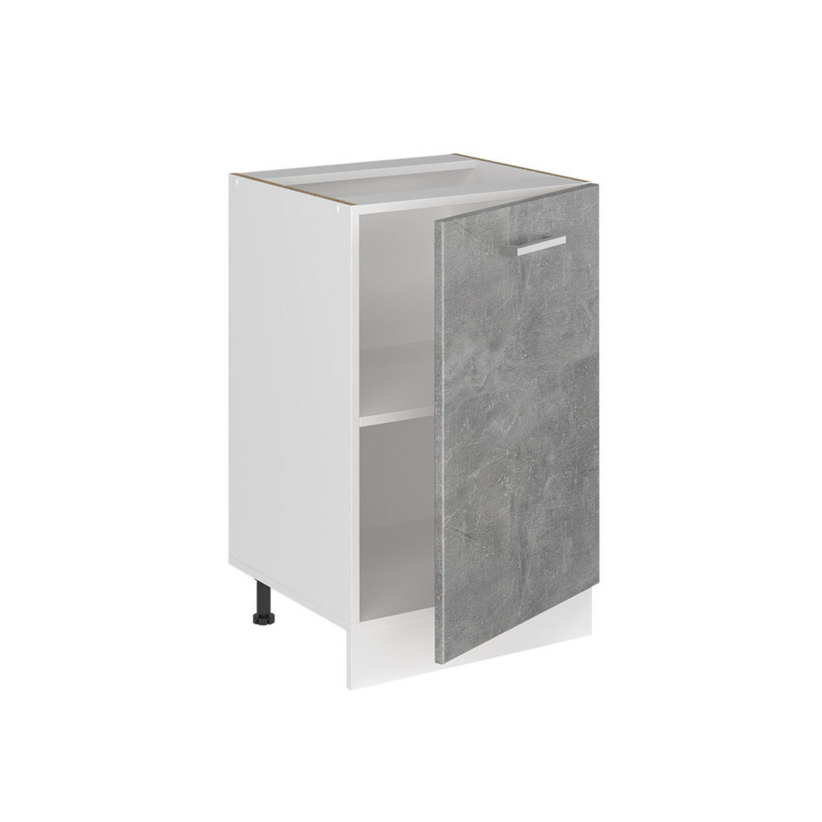 SPODNJA OMARICA ZA KUHINJO R-Line, Beton/Bela, 50 cm brez delovne plošče - siva/bela, leseni material (50/81.6/46cm) - Vicco