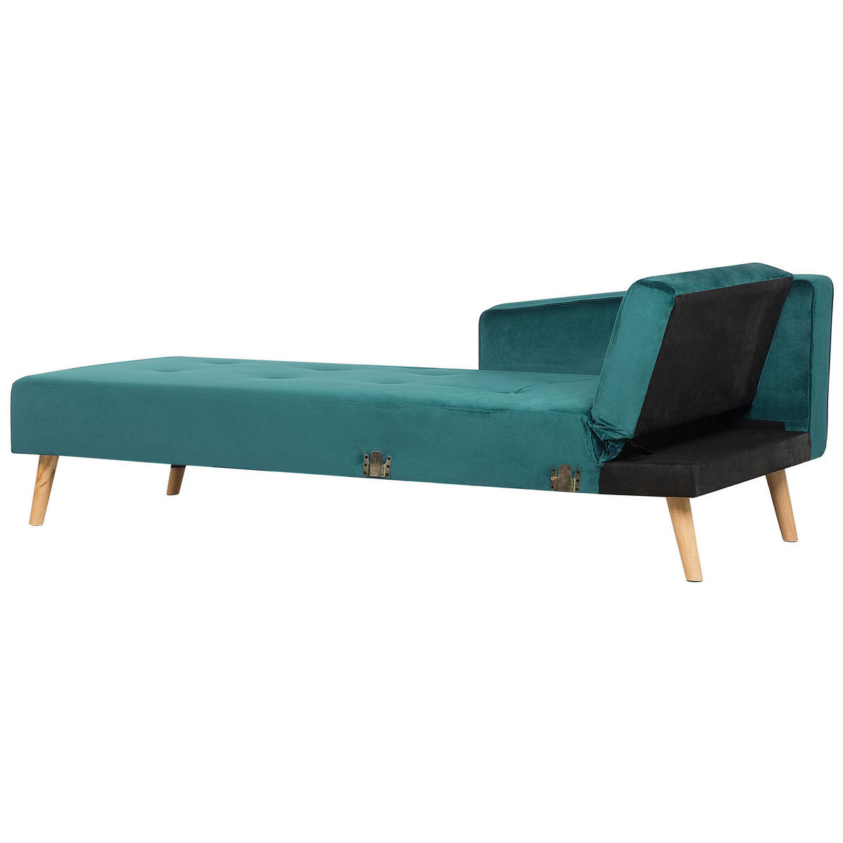 ECKSOFA Samtstoff Grün Vadso - Hellgrün, Textil (303/98cm) - Beliani