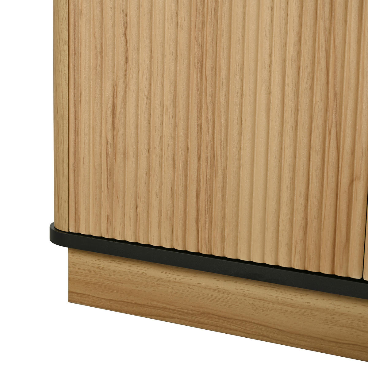 SIDEBOARD in Holzoptik Aufbewahrungsschrank mit Geräuschdämpfendes Scharnier für Wohn-, Flur und Esszimmer - Naturfarben, Holzwerkstoff (139/75/40cm) - STILVORA