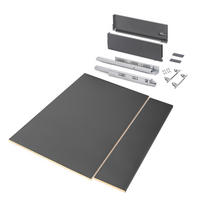 SCHUBLADEGARNITUR Vertex für Küche oder Badezimmer, Höhe 178mm, mit Einlegeböden, Modul 900mm, Anthrazitgrau - Anthrazit, Metall (88.5/8/53cm) - EMUCA