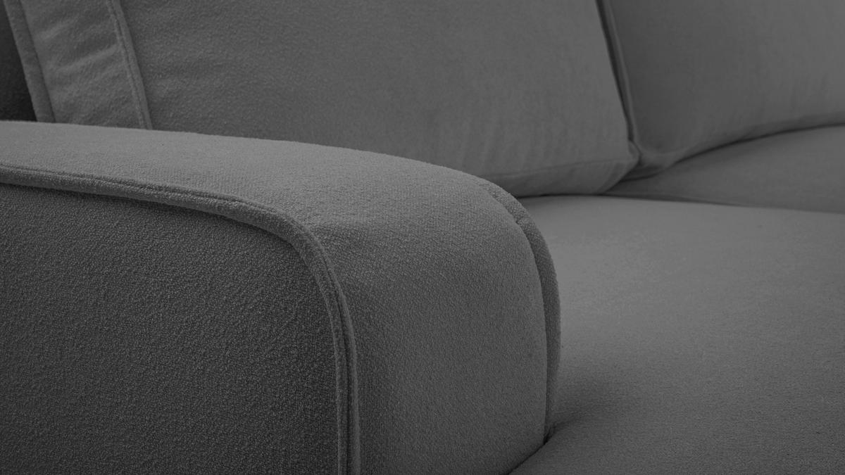 ECKSOFA L Form Ablia Dunkelgrau 267/168/87 cm mit Schlaffunktion L - Dunkelgrau/Schwarz, Kunststoff/Textil (168/267cm) - AX Living
