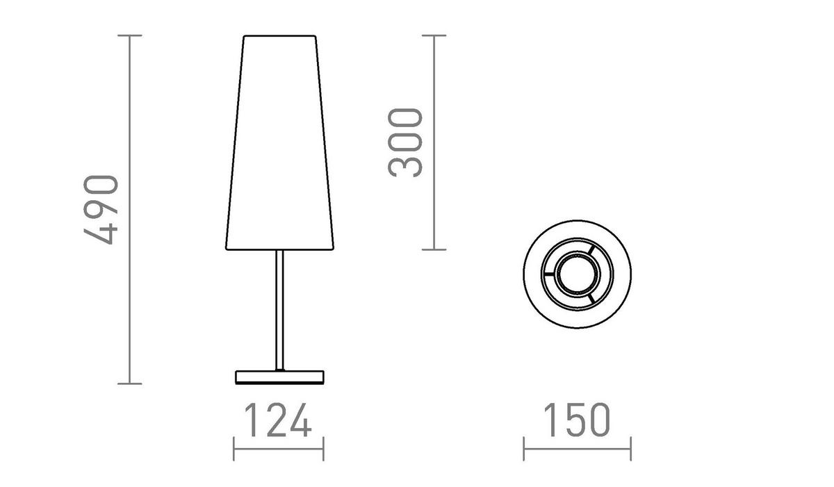 STEHLEUCHTE NYC/CONNY 15/30 Polycotton weiß 11 W - Weiß, Textil (15/15/51cm) - Rendl