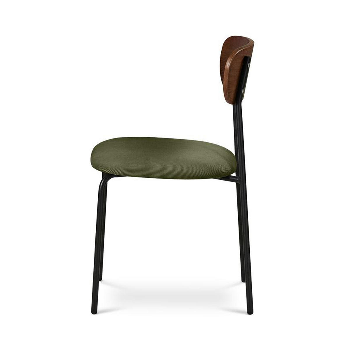 STÜLE 2er-Set Olivia skandinavische aus khakifarbenem Cord - Beige/Terracotta, Textil/Metall (46/81/50.5cm) - Sicaan