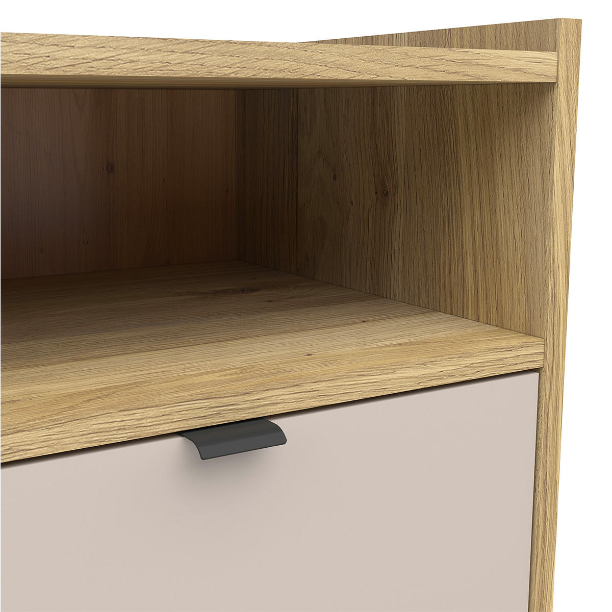 NOČNÍ STOLEK Donna Kašmír - béžová, kompozitní dřevo (50/56/42cm) - Petits-meubles