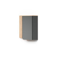 BADSCHRANK Marano Anthrazit 42.4 x 75 cm mit Tür und offenen Fächern - Anthrazit/Sonoma Eiche, Holzwerkstoff (42.4/75/42.4cm) - Livinity®