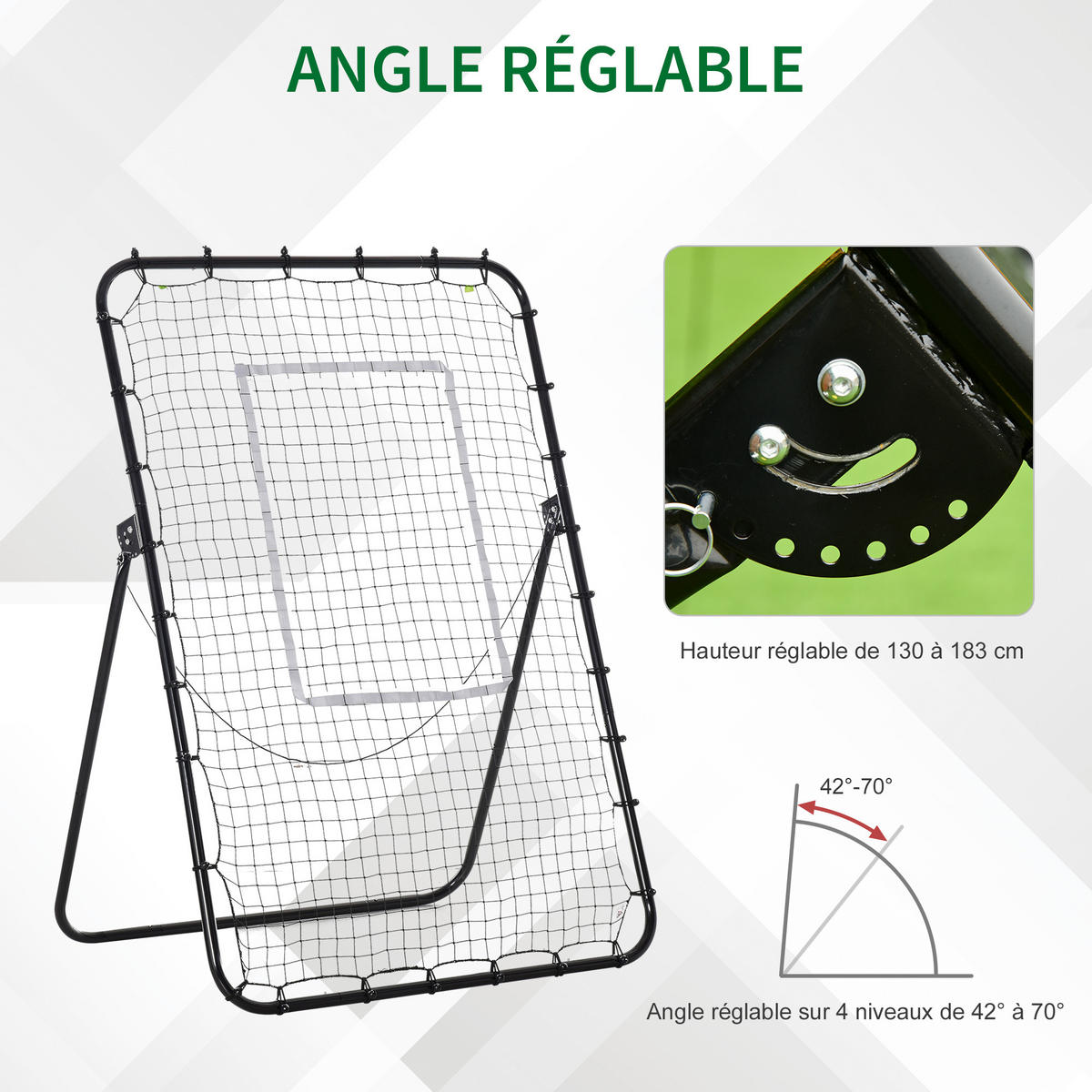 REBOUNDER DE-18592 Schwarz - Schwarz, Kunststoff (73/123cm) - ComfortXL