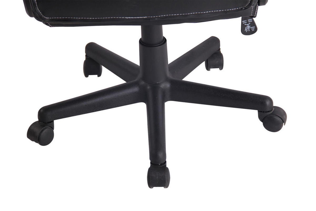 BÜROSTUHL Elon mit Netz- und, Kunstlederbezug, Schwarz/Orange - Orange, Kunststoff/Textil (61/115/59cm) - TPFLiving