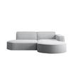 ECKSOFA Modena Studio, Cord Stoff Hellgrau Rechts - Hellgrau, Holzwerkstoff/Textil (236/165cm) - Kaiser Möbel