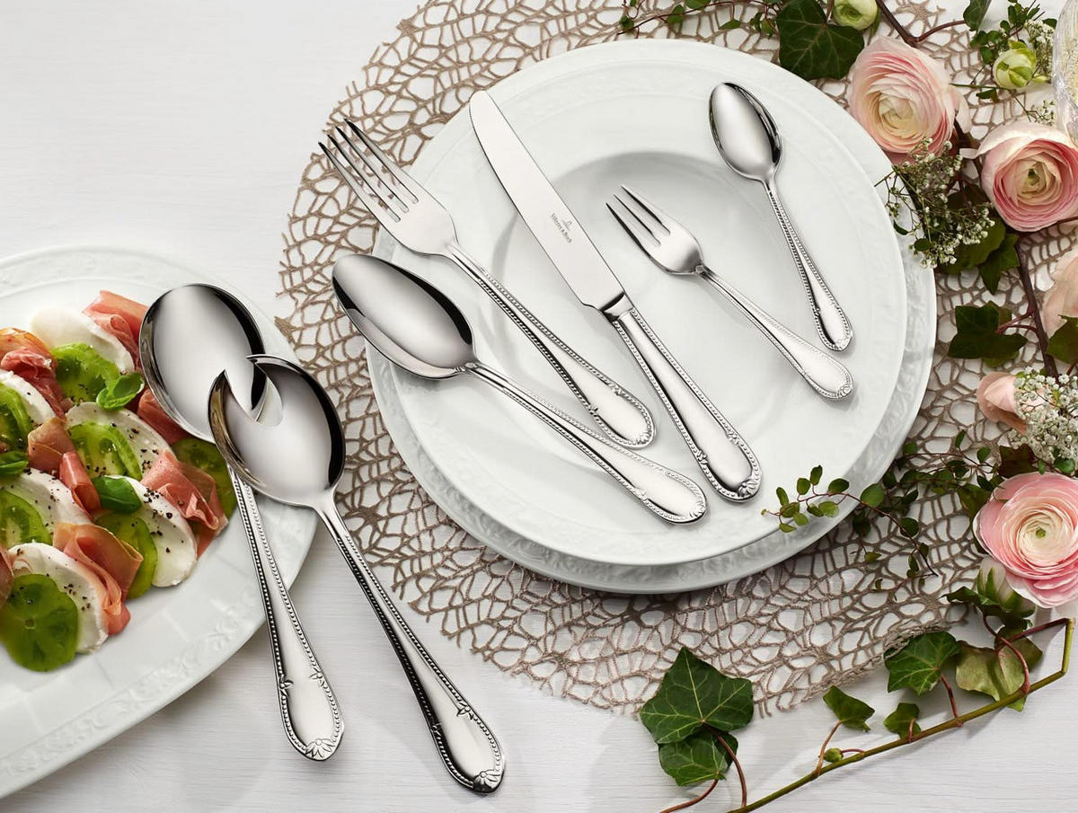 TAFELBESTECK Mademoiselle silber 68er Set - Silberfarben, Metall - Villeroy & Boch