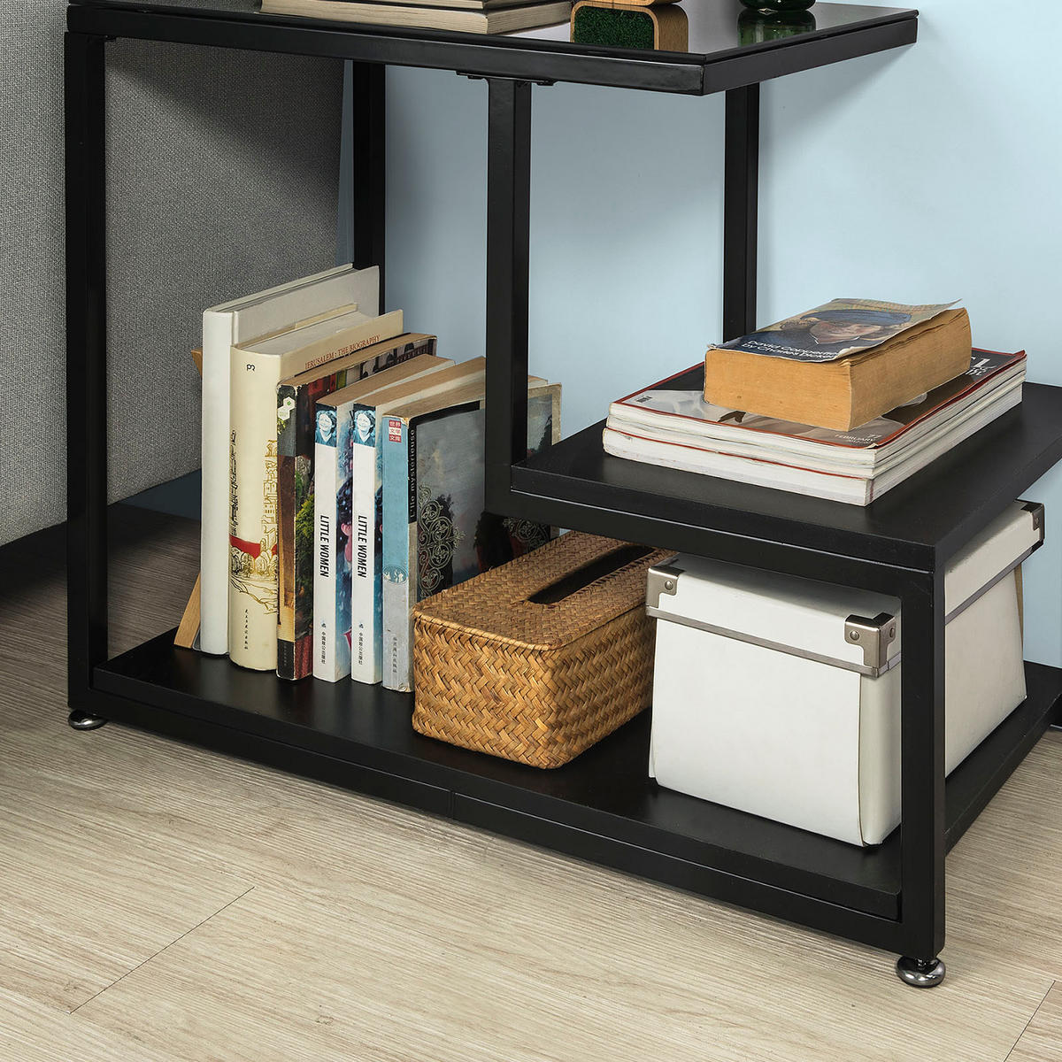 BEISTELLTISCH Schwarz - Schwarz, Holzwerkstoff (35/65/55cm) - SoBuy