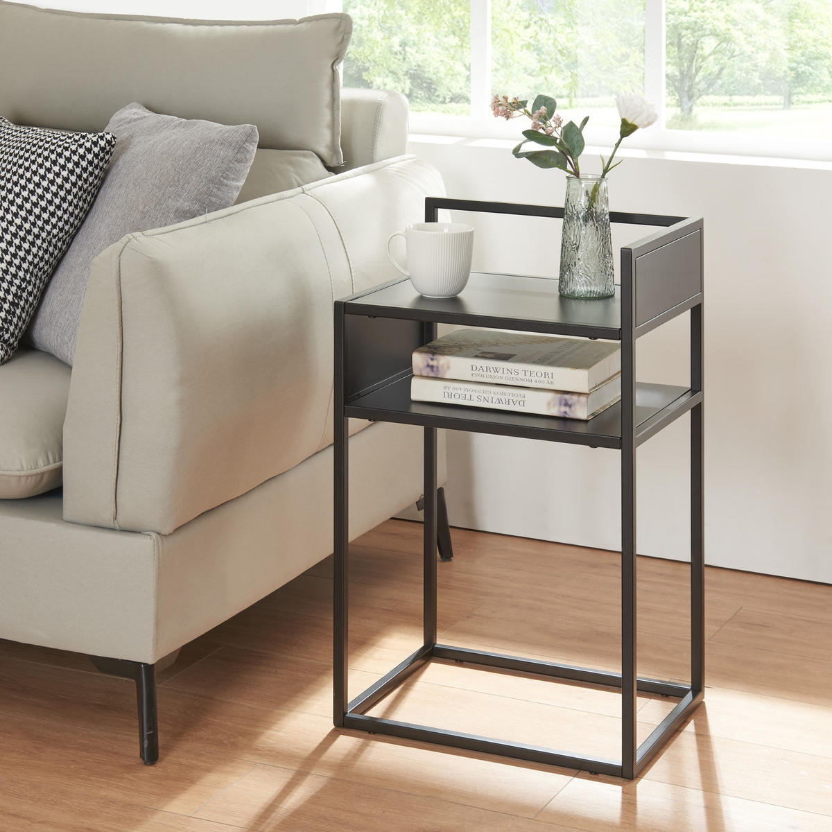 BEISTELLTISCH Riihimäki - Schwarz, Metall (30/40/65cm) - [en.casa]