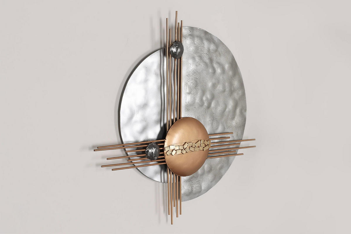WANDDEKO Silber 60/60 cm - Silberfarben, Metall (1.8/60/6cm) - KUNSTLOFT