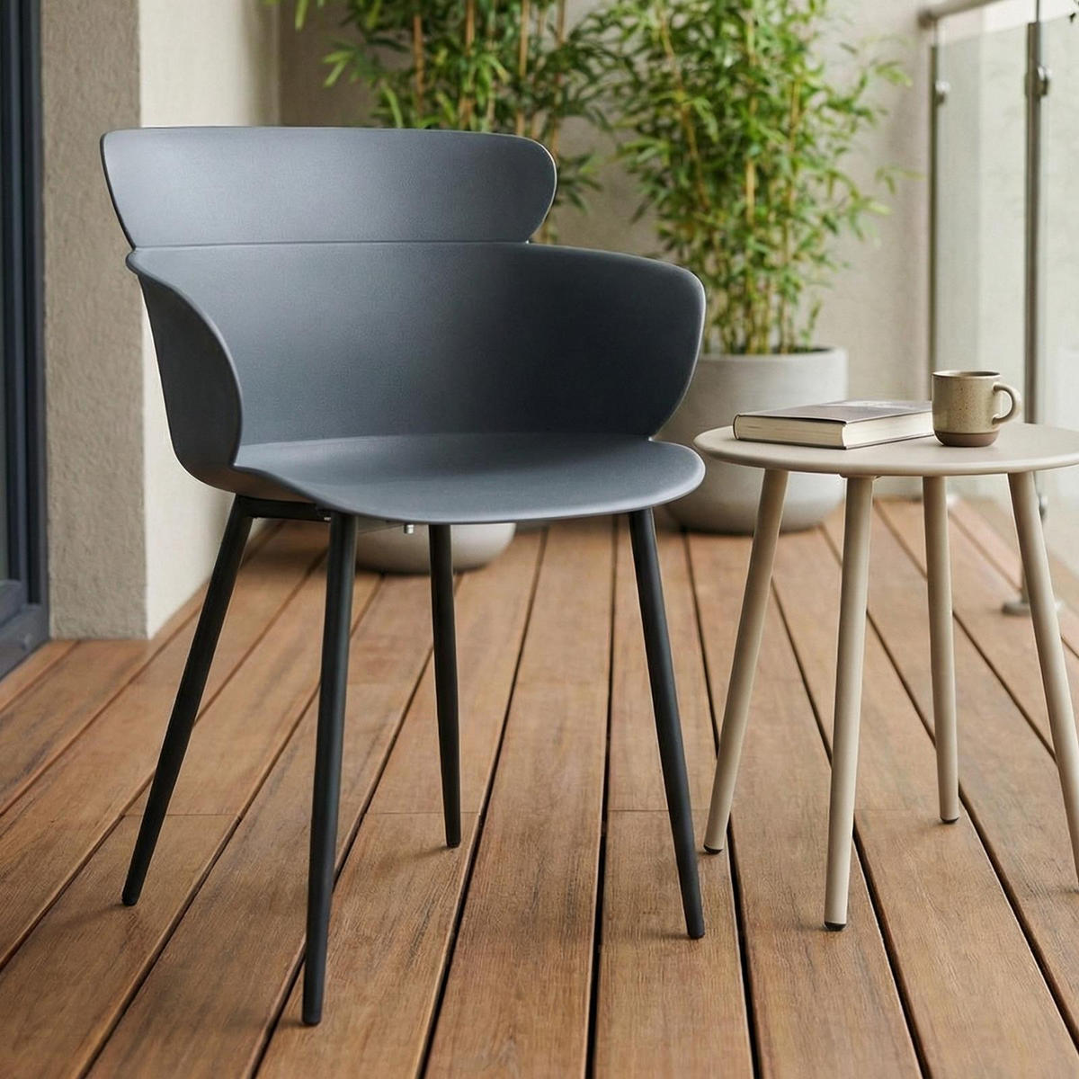 ESSZIMMERSTÜHLE CATCH 4ER-SET - Grau, Textil (62/82/54cm) - IDIMEX