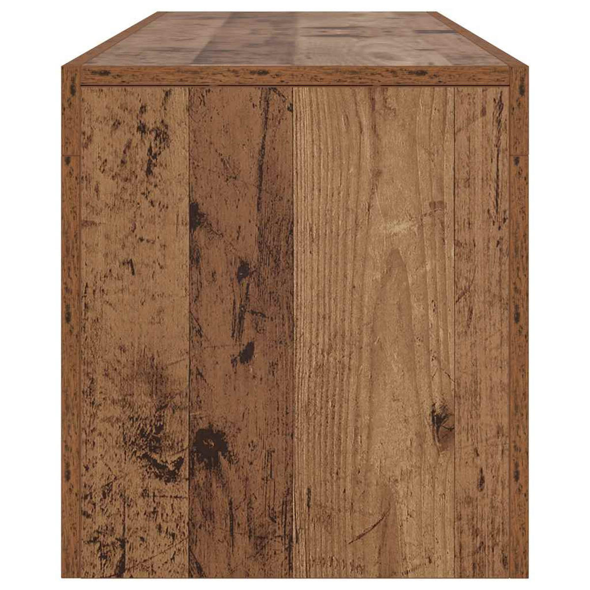 LOWBOARD mit Led 140/36,5/40 cm aus Holzwerkstoff in Altholz-Optik Dekor - Graubraun, Holz (140/40/36.5cm) - vidaXL