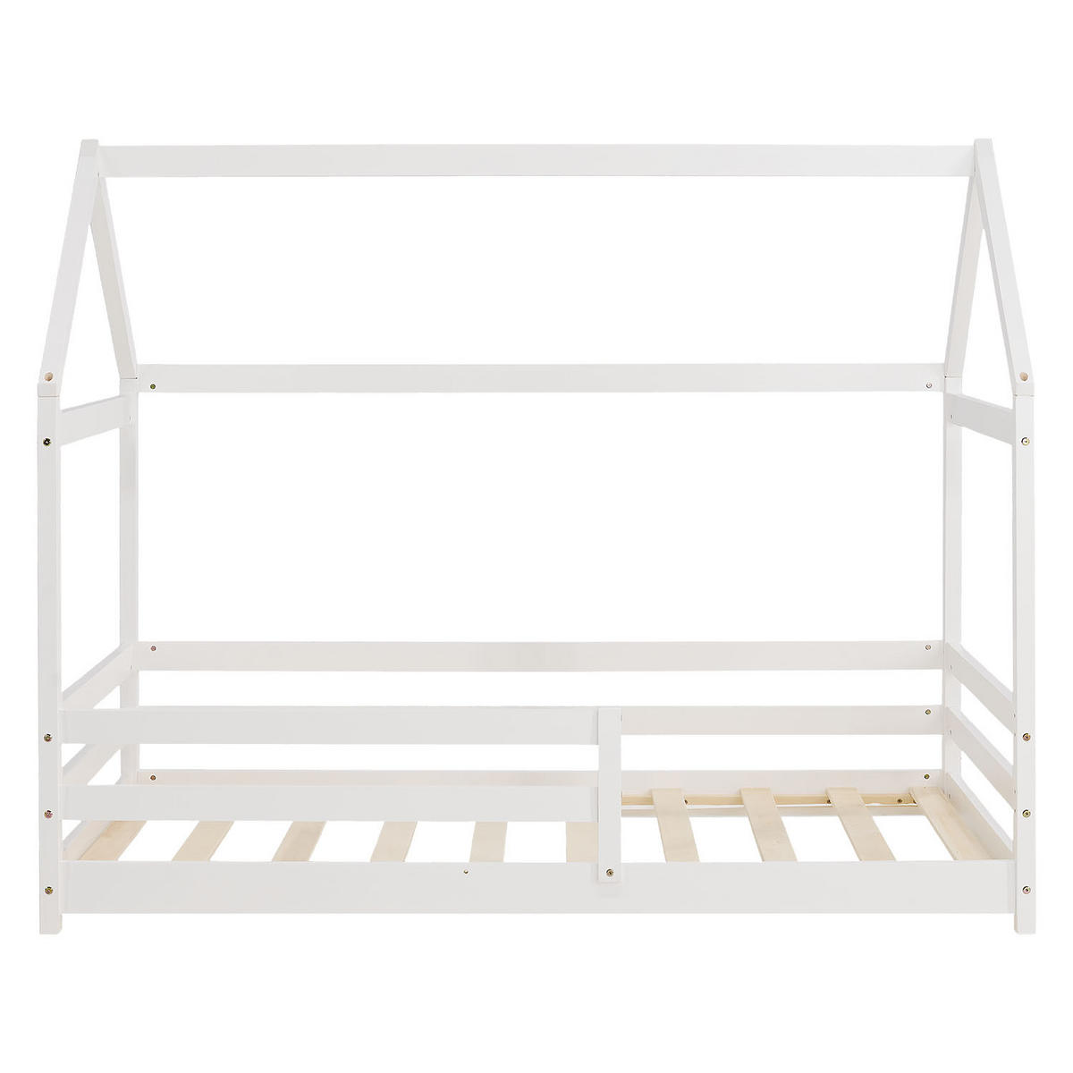 KINDERBETT 80/200 cm Bodenbett Weiß - Weiß, Holz (80/160cm) - Homestyle4u