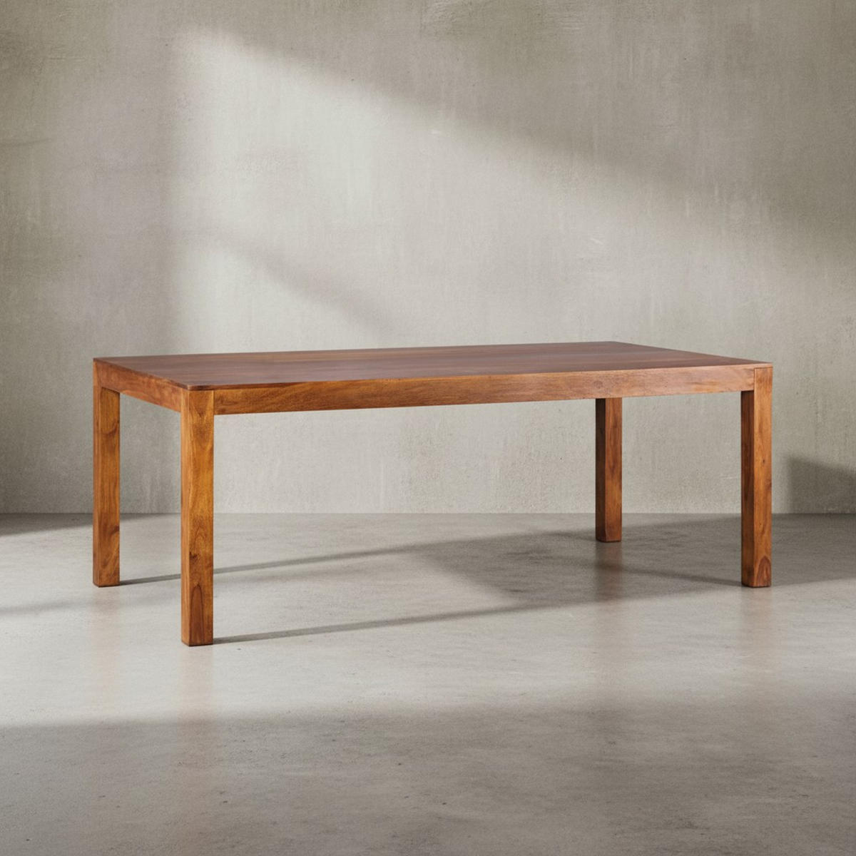 ESSTISCH Massivholz Akazie Rechteckig Handgefertigt NAKO, Braun 180x90x76 cm - Dunkelbraun/Braun, Holz (90/180/76cm) - KADIMA DESIGN